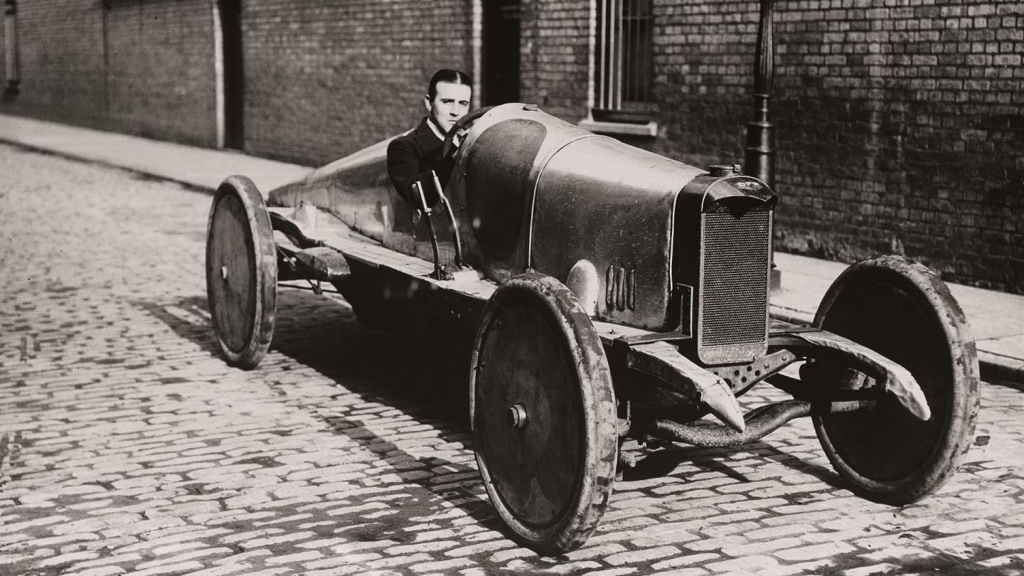 W.O Bentley driving his DFP