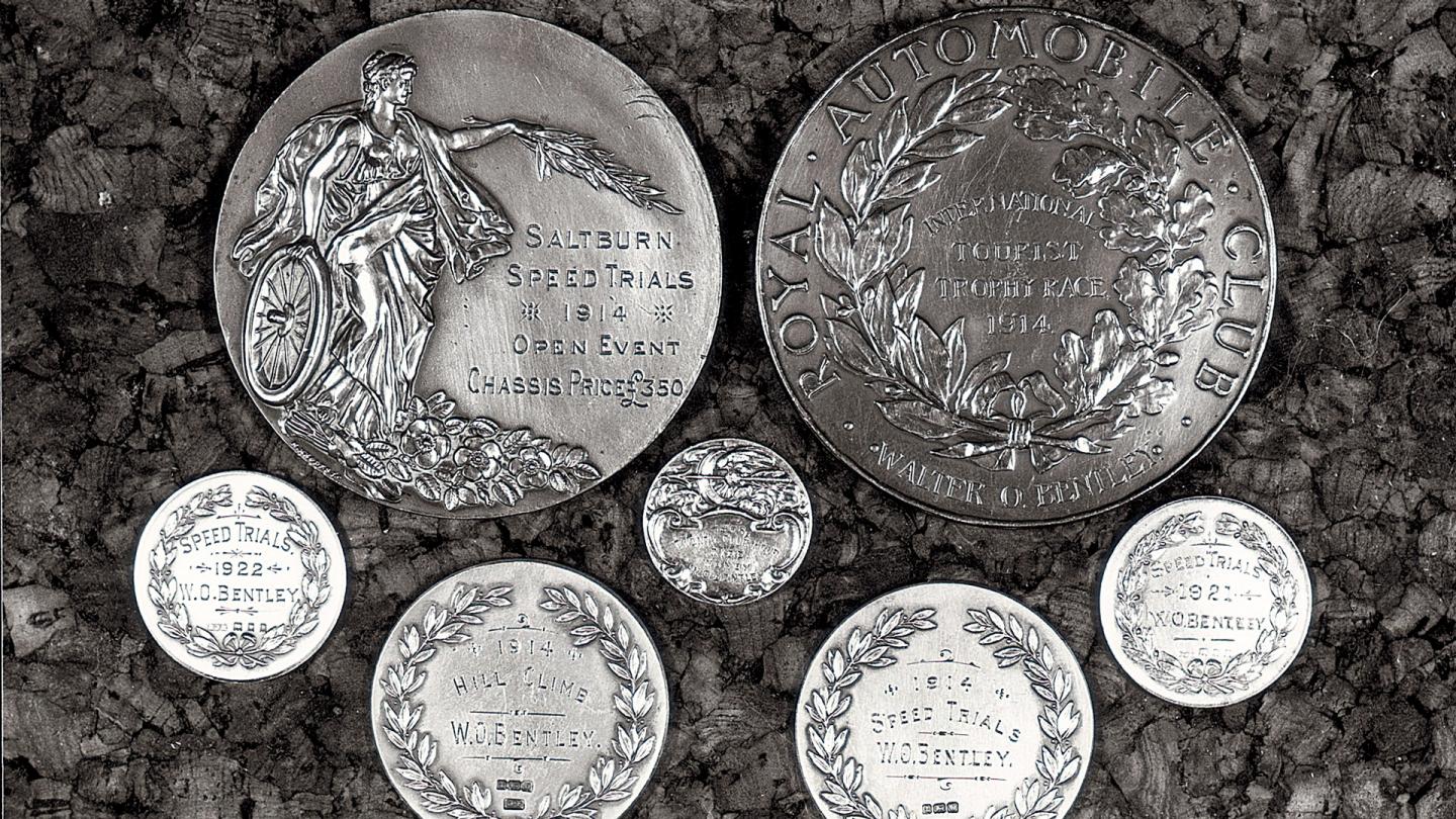 W.O. Bentleys race podium medals from his racing pre Bentley Motors