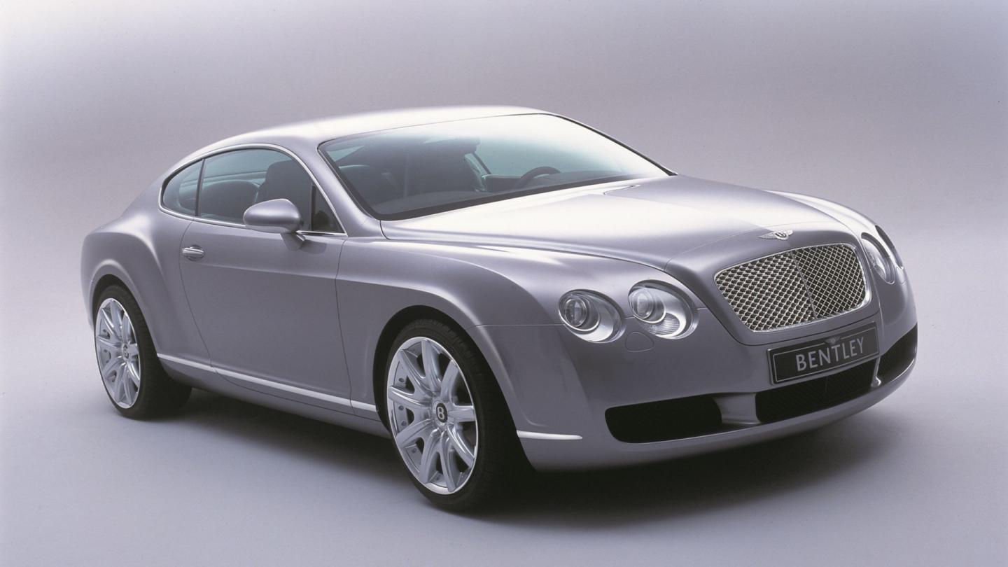 A front three quarter product launch image of the segment creating first generation Continental GT