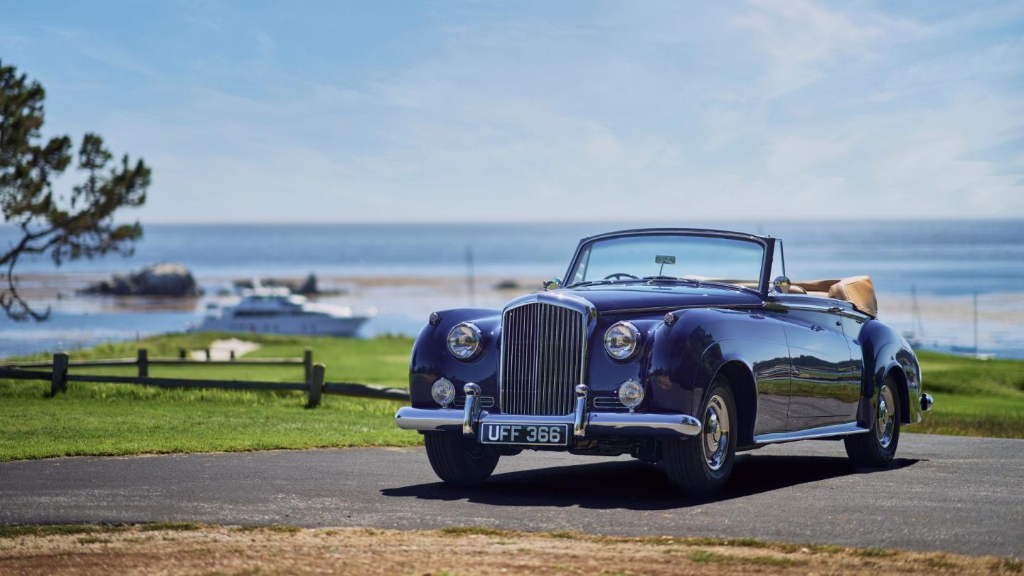 The Bentley Heritage Collection S2 at the pebble beach concours during Monterey Car Week