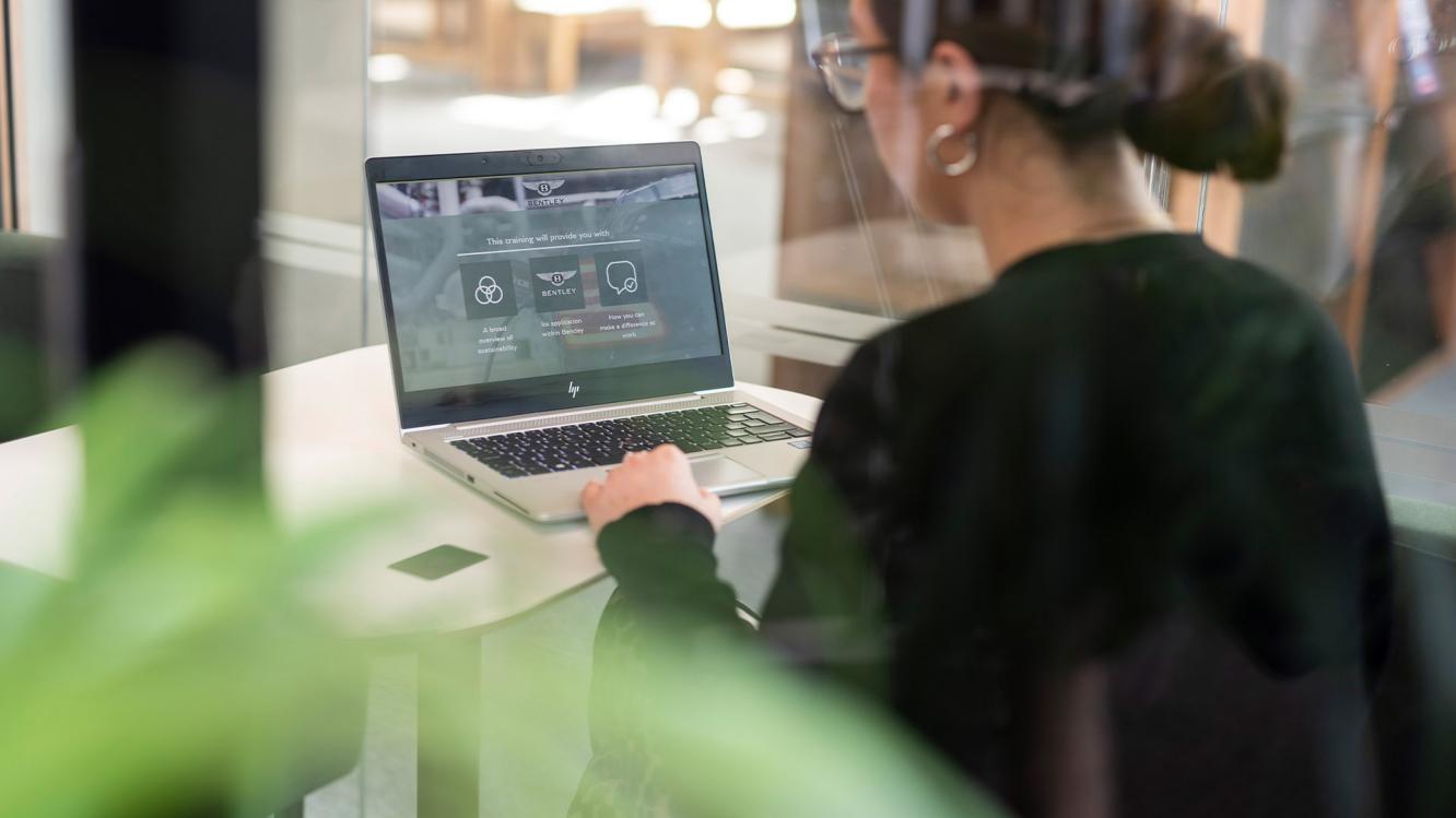 Bentley colleague working on a digital workbook