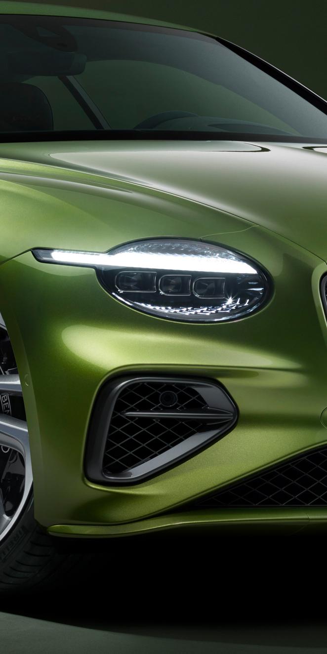 Close up of the new Bentley Continental GT Speed matrix led headlight