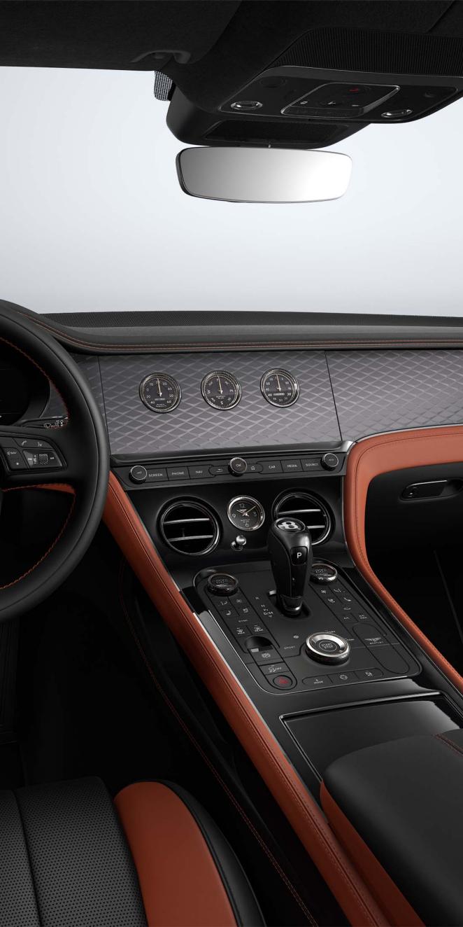 Close up of the rotating display in the new Continental GT S